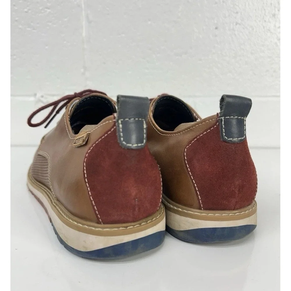 Pikolinos Berna Brown Leather Low Lace‎ Round Toe Oxford Shoes Men's 44 US 10.5